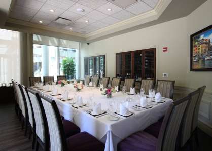 Large Conference Style Table in the Wine Room