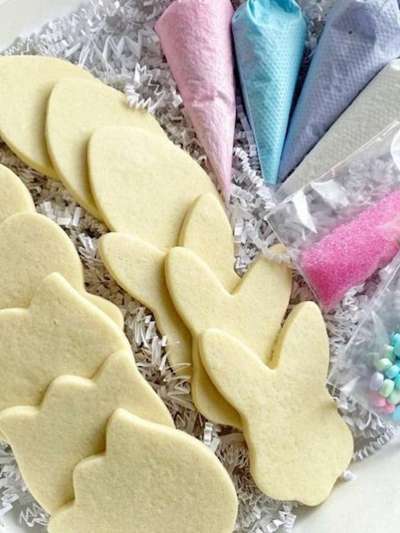 Easter Cookies and decorating supplies