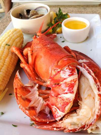Lobster, Corn, Clams, Butter 