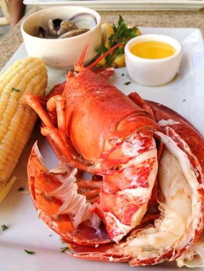Lobster, Corn, Clams, Butter