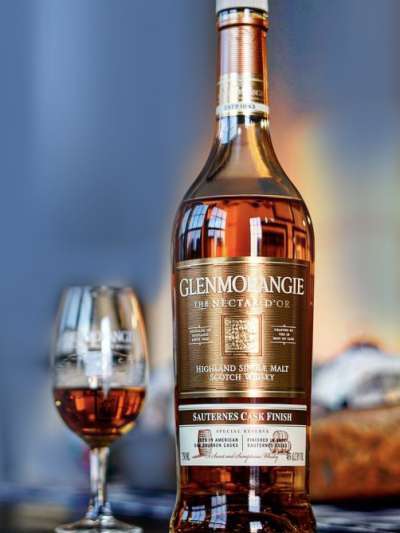 Bottle and Glass of Glenmorangie Nectar