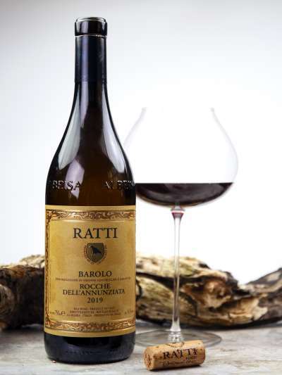 Bottle and Glass of Ratti Barolo