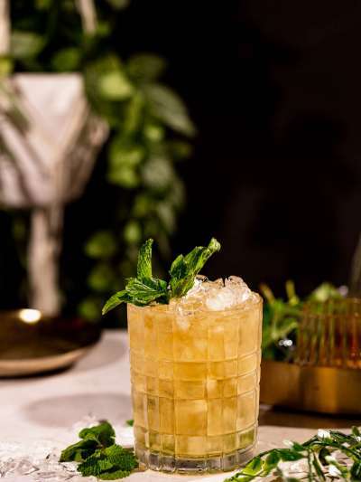 Mint Julep in a glass with Mint and Ice