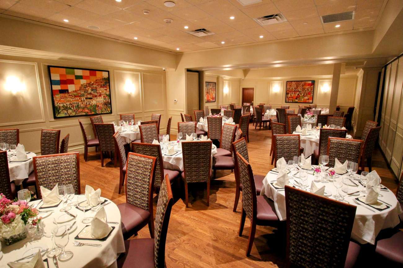 Combined Private dining Rooms with Round tables