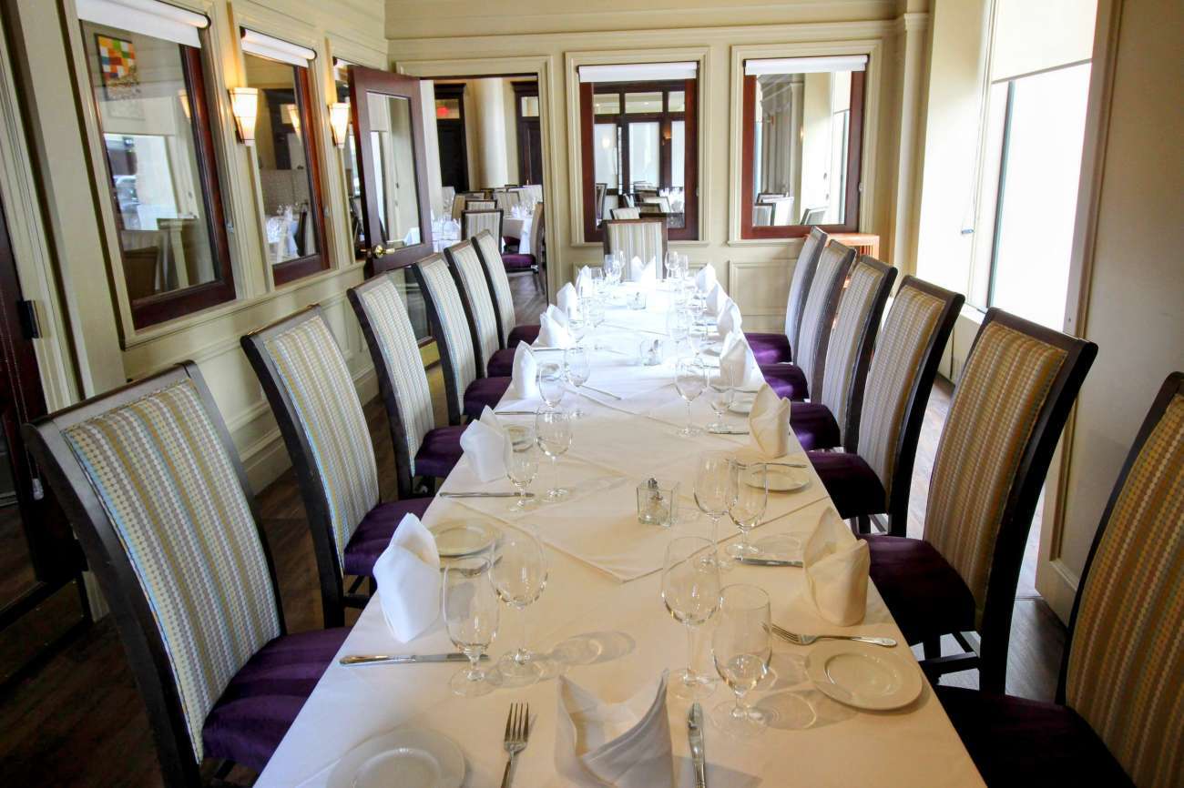 Long table in Private Dining Room