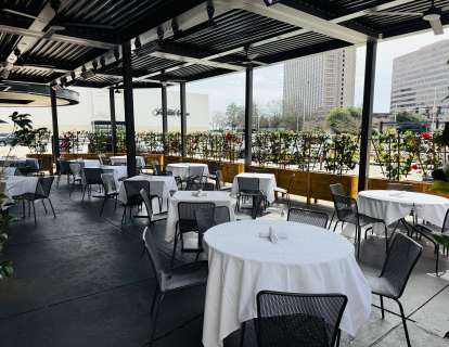Patio Tables with tablecloths